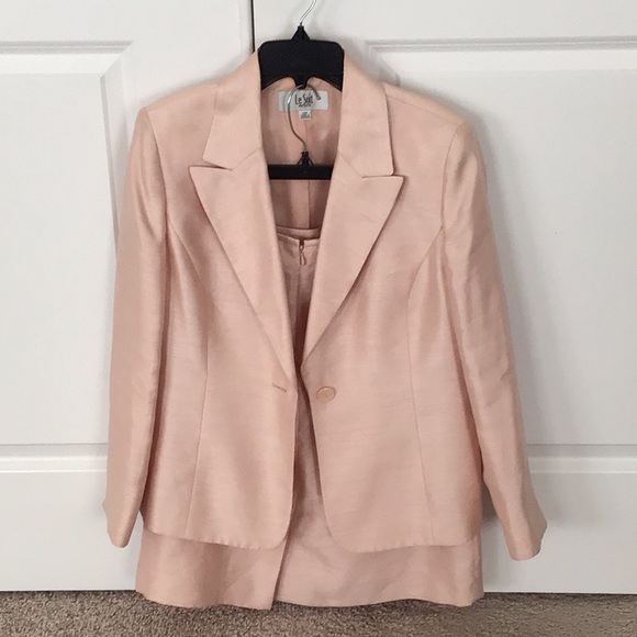 LeSuit Peach Shatung Suit Sz 10P - Picture 1 of 4